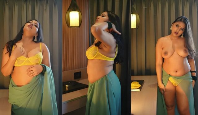 Anjali Gaud Horny Green Saree 2025 Hindi Hot Uncut Short Film